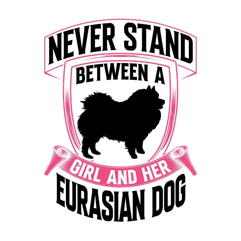 Fille et son Eurasier Eurasian Spitz