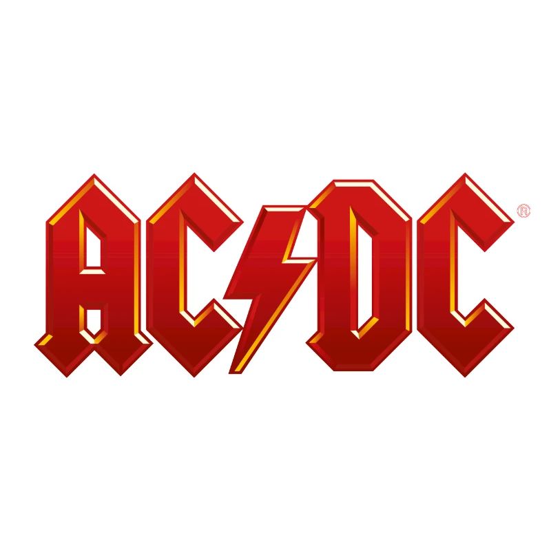 AC/DC Classic Logo With Lightning Bolt