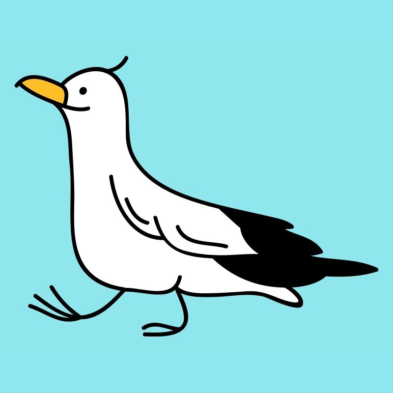 Funny seagull