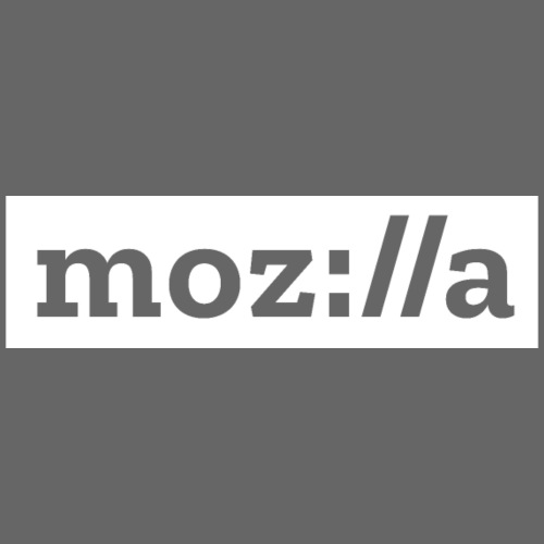 mozilla logo white - Drawstring Bag
