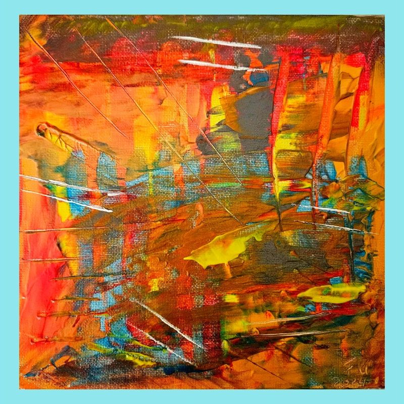 Fire-colored abstract image