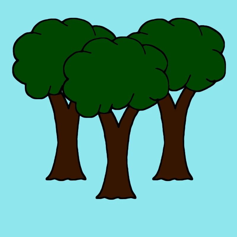 Bäume, Wald, Comic-Style