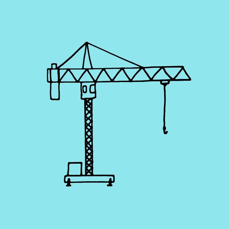 Construction crane construction site