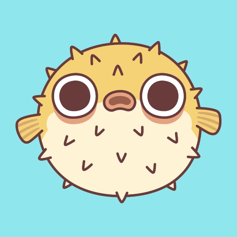 Cute Grumpy Puffer Fish