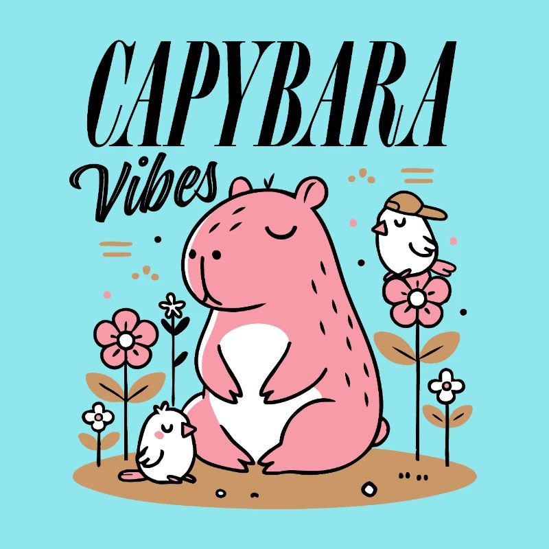Capybara détendu avec des amis