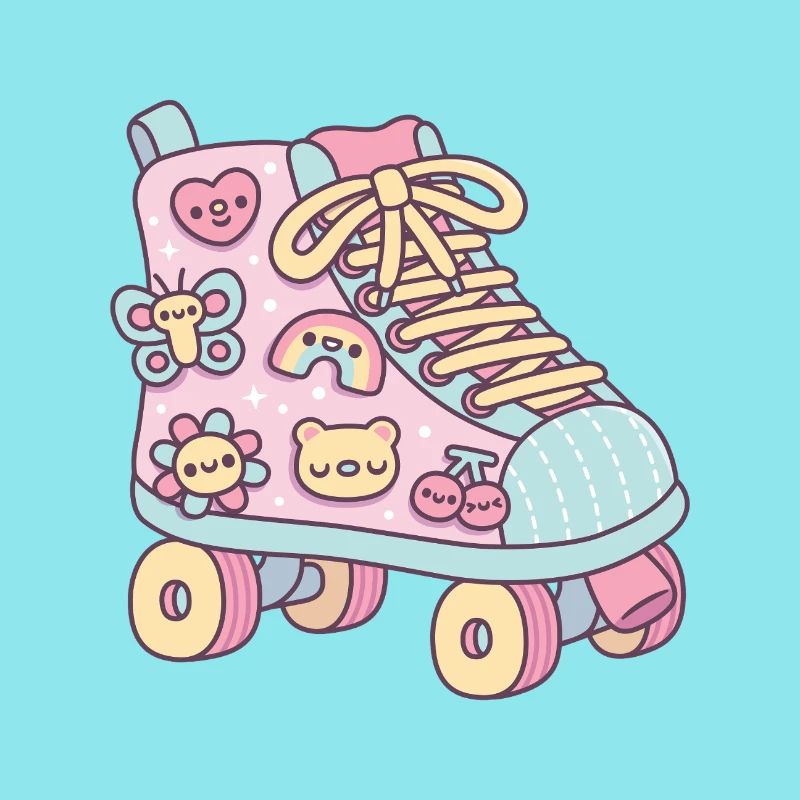 Cute Pastel Roller Skate