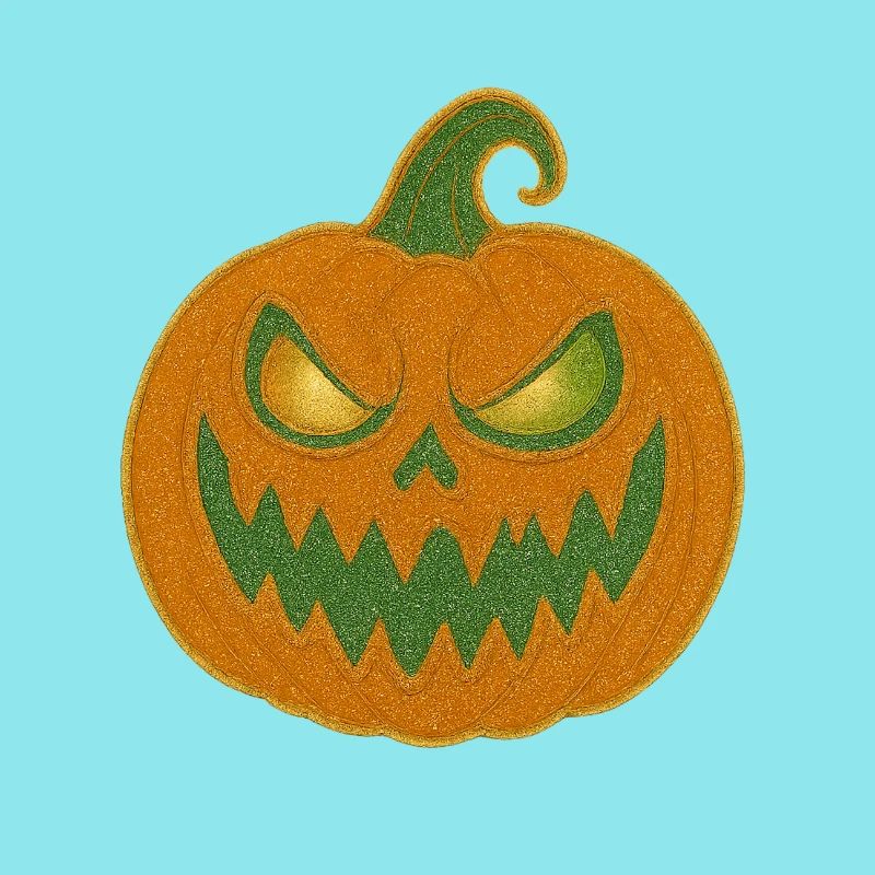 Grim Pumpkin Halloween Patch