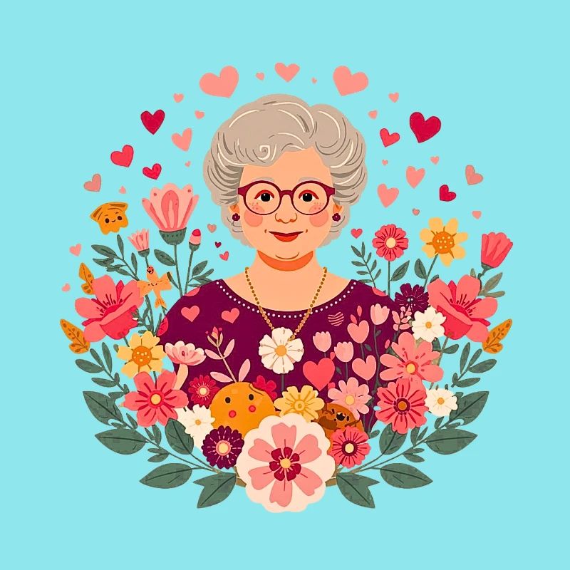 Blumen-Großmutter