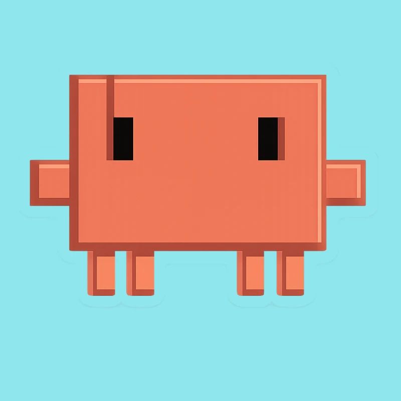 Claude Code Pixel AI Mascot Dev Sticker