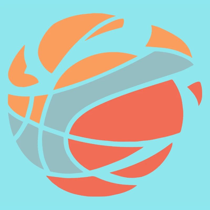 Explosion abstraite du basket-ball