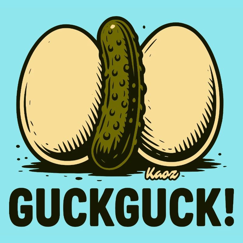 Two hard-boiled eggs with a cucumber