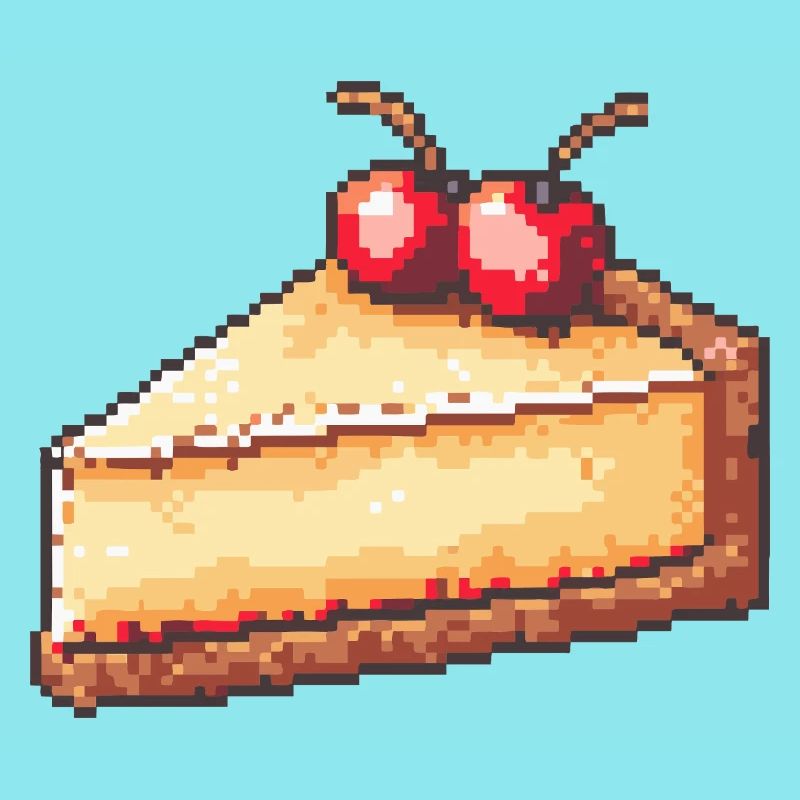 Pixel Cheesecake Cherry Slice