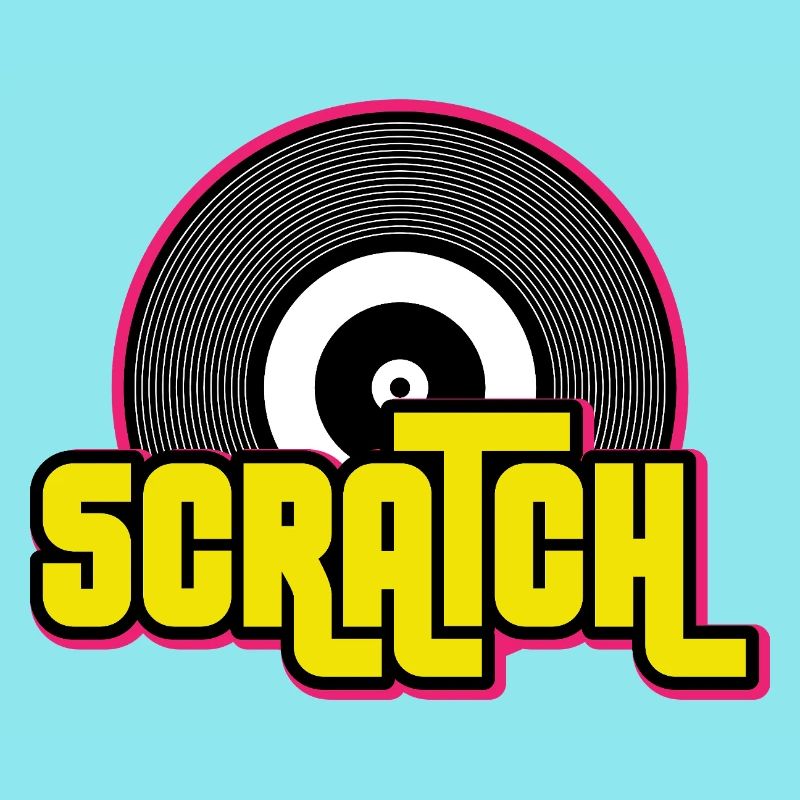 Graphique de disque vinyle Scratch DJ