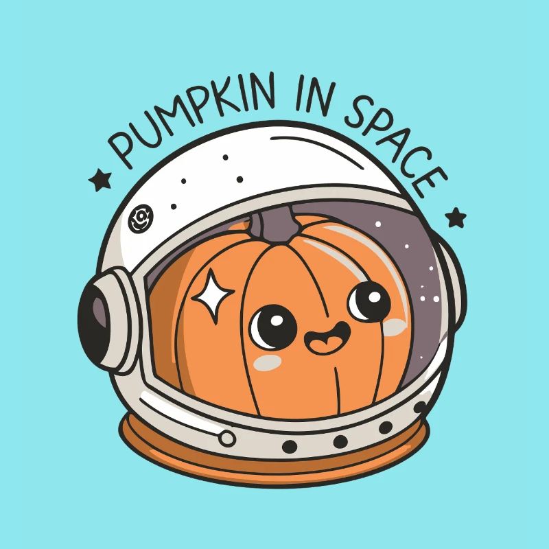 Pumpkin Astronaut in Space