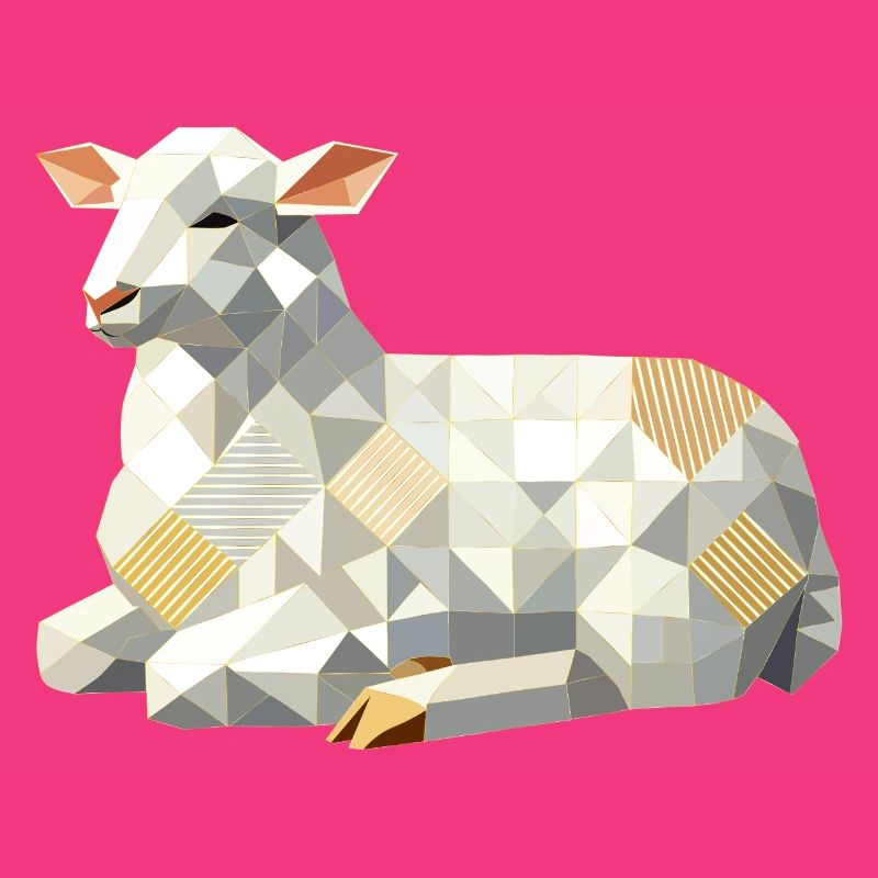 Geometric lamb – modern Easter symbol