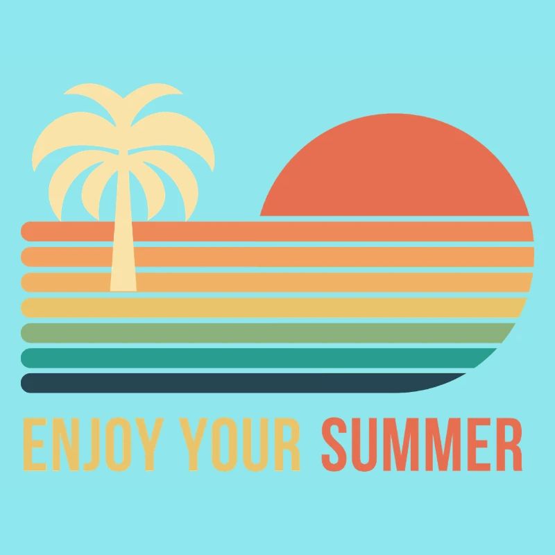 Sunset Retro Palm Tree