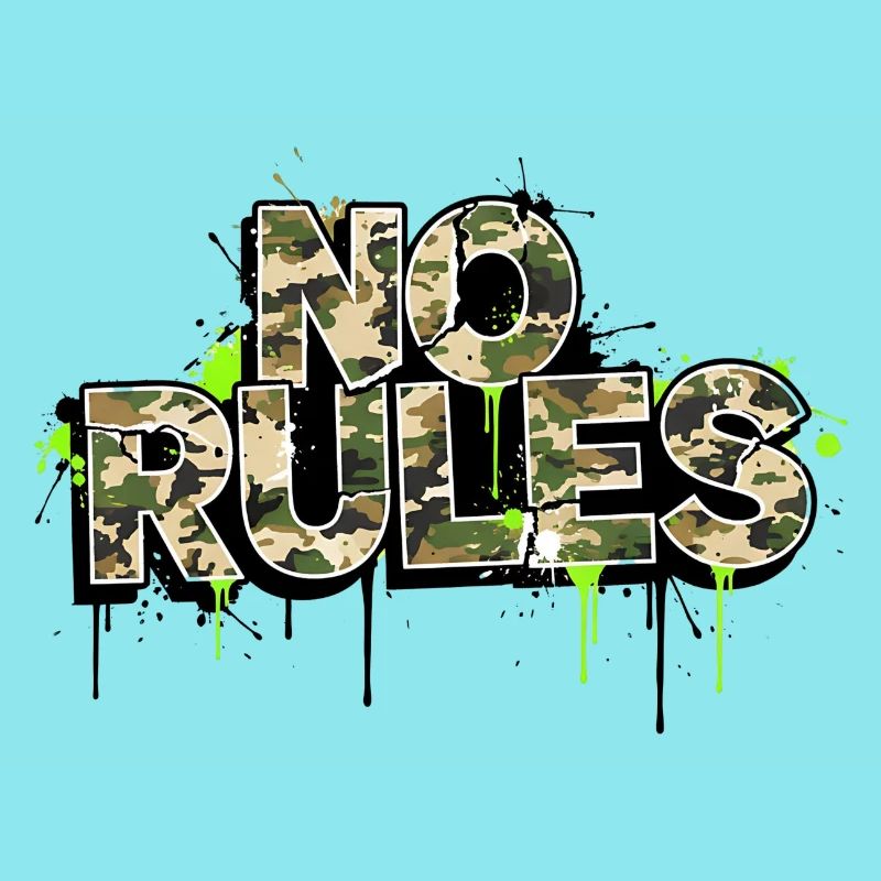 No Rules Camouflage Graffiti