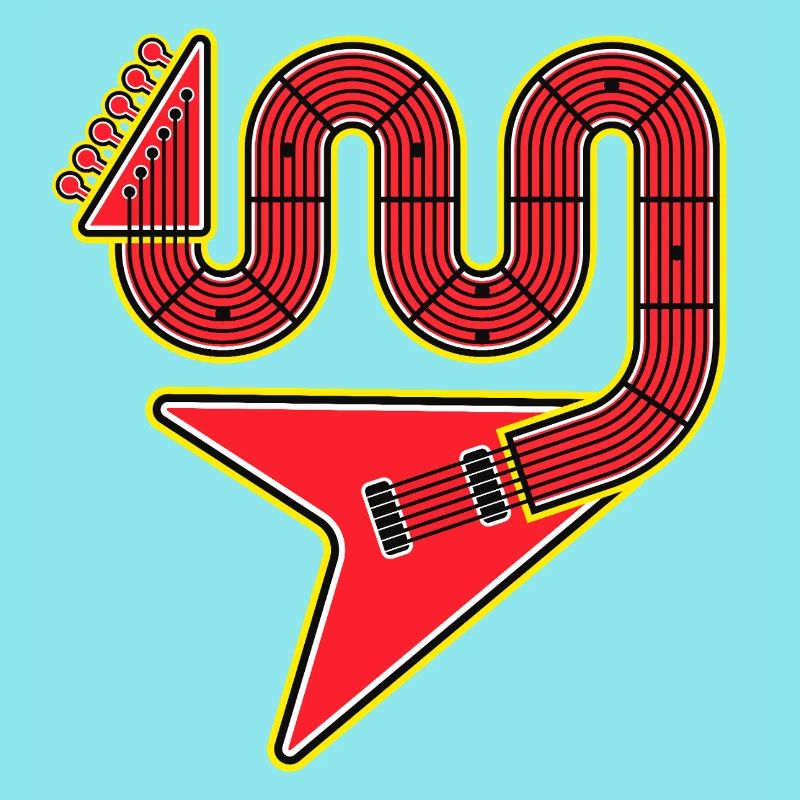 Rote Abstract Shape E-Gitarre