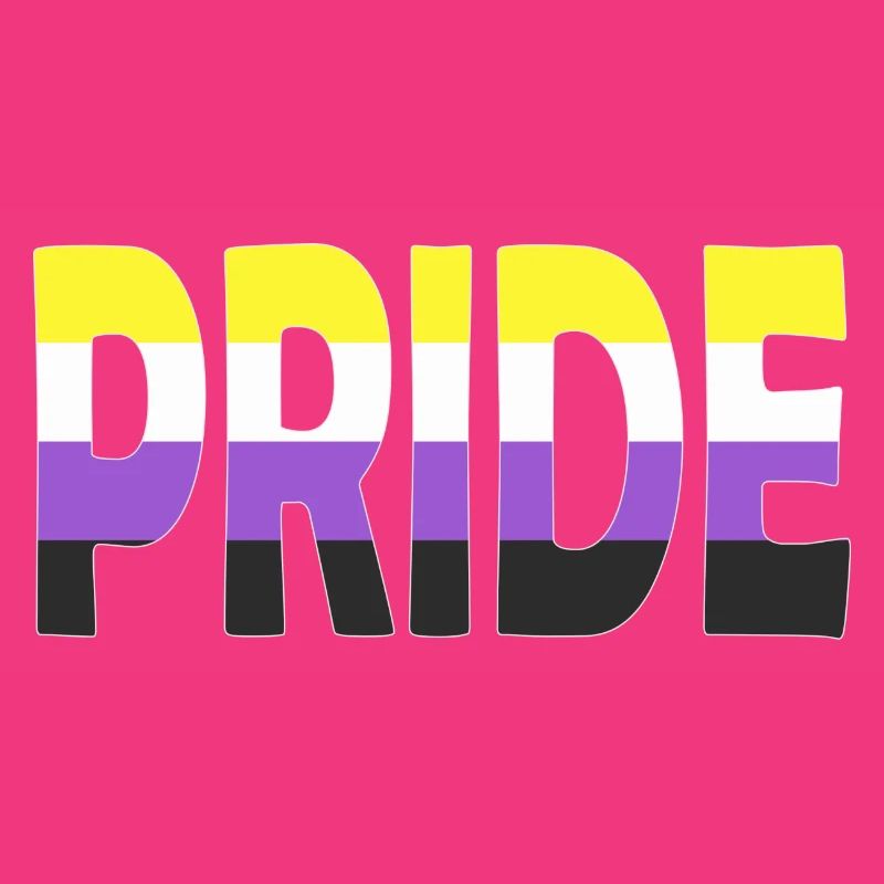 Pride lettering Non-Binary Non-Binary LGBTQ