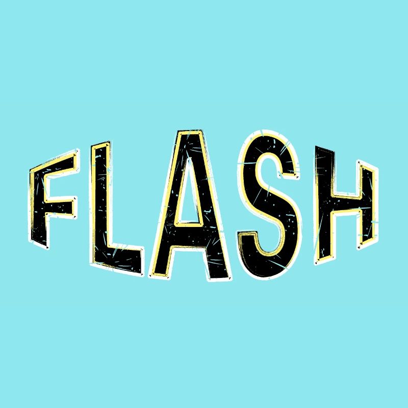 FLASH label with flashes
