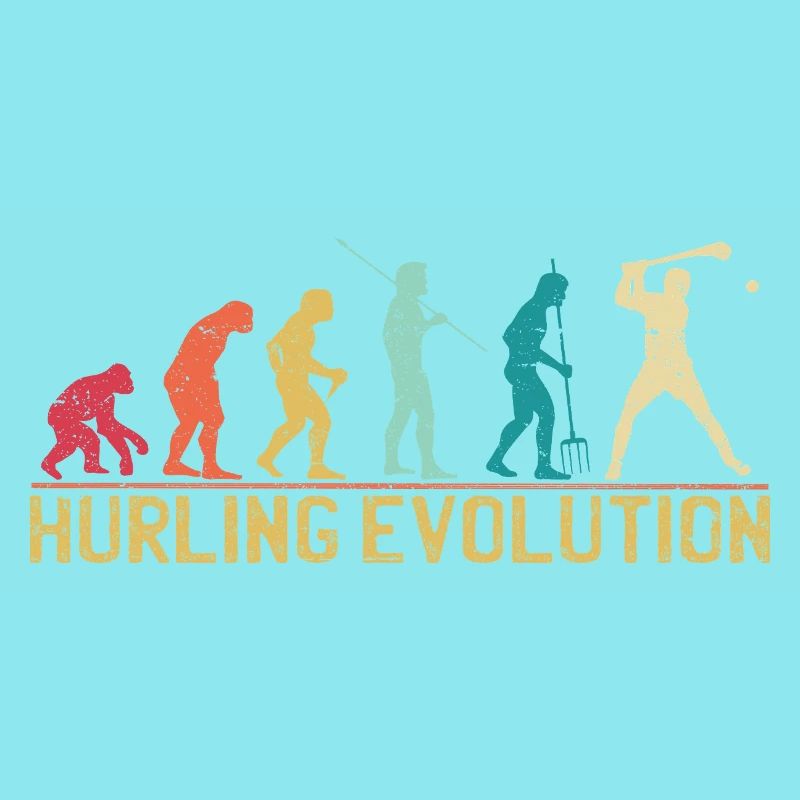 Conception de silhouette d'évolution de hurling