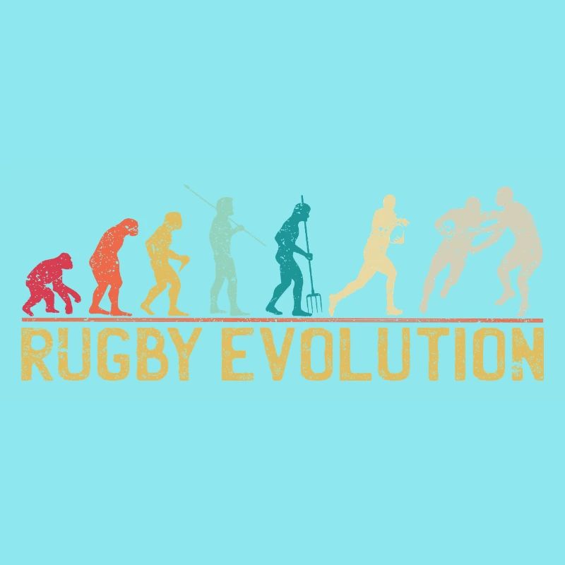 Rugby Evolution Silhouette Design
