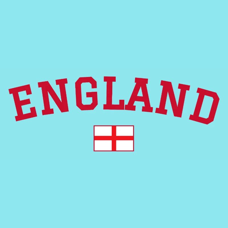 England Flag Design Red