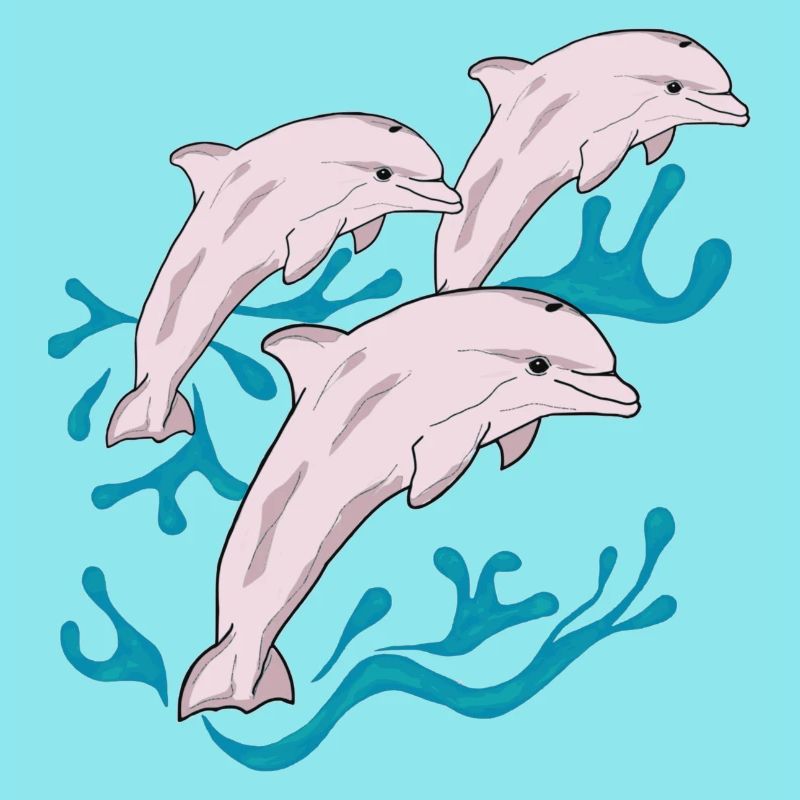 Three dolphins