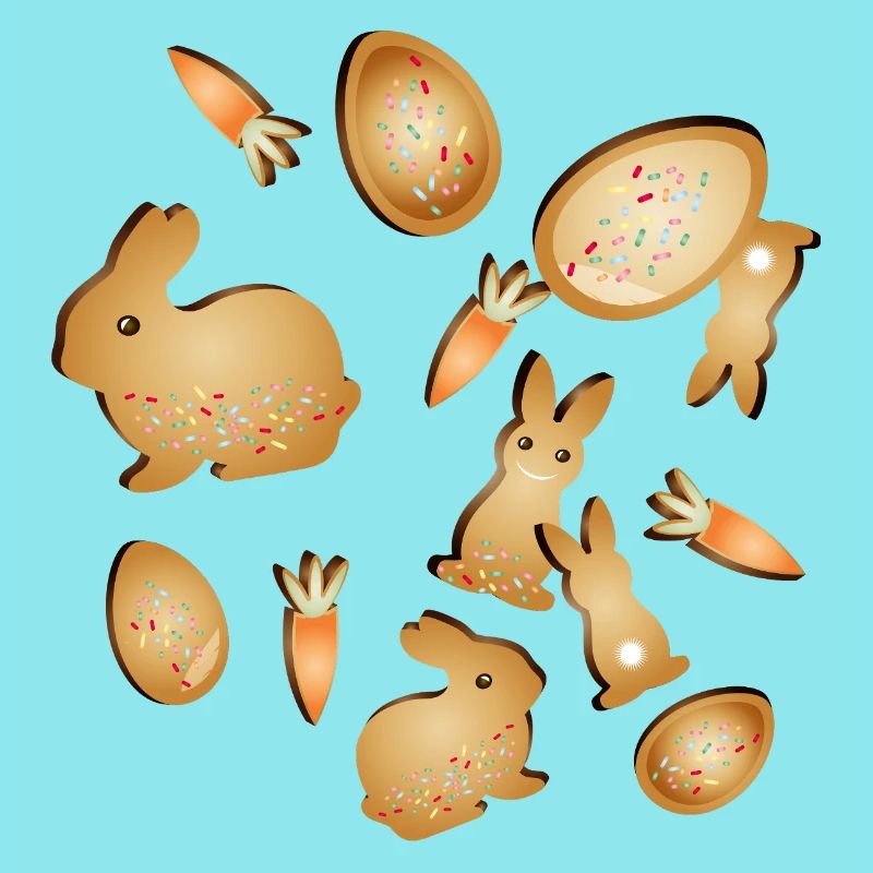 Motifs de biscuits de Pâques avec Bunny & Egg