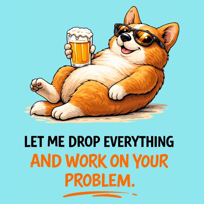 Devise de la bière Chill Corgi