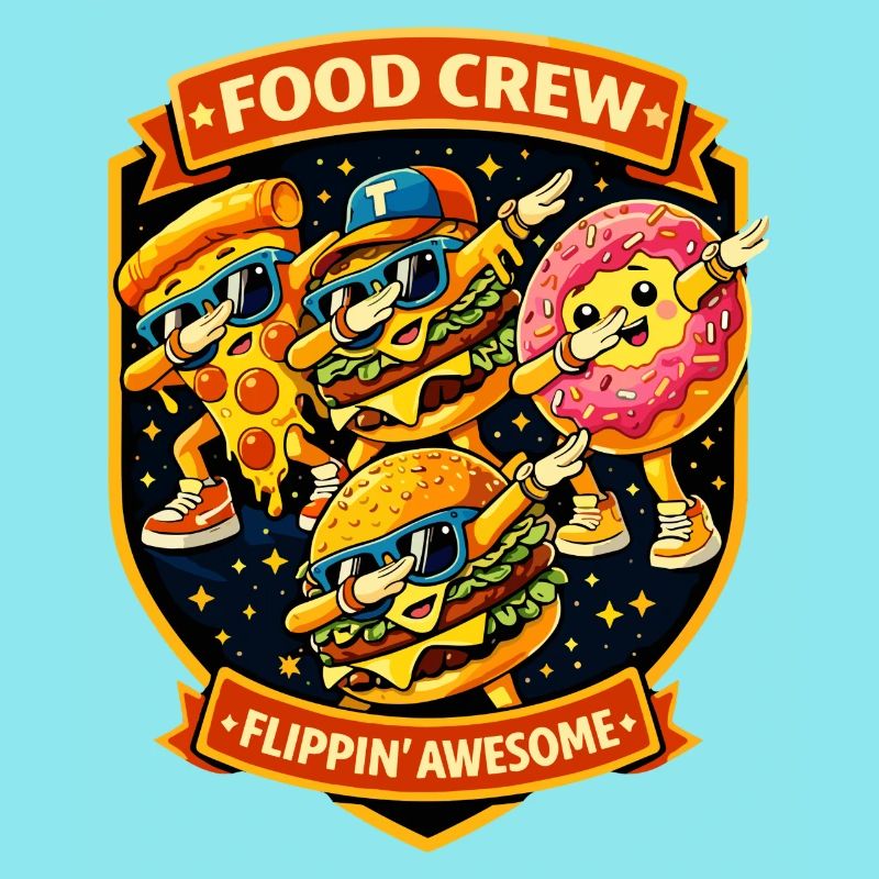 Badge de l’équipe de restauration rapide Flippin Awesome - Dabbing Dab