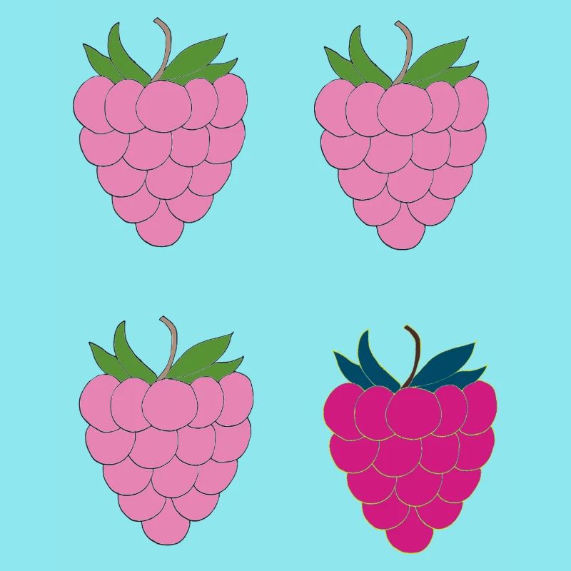 Double Raspberry Pop Art
