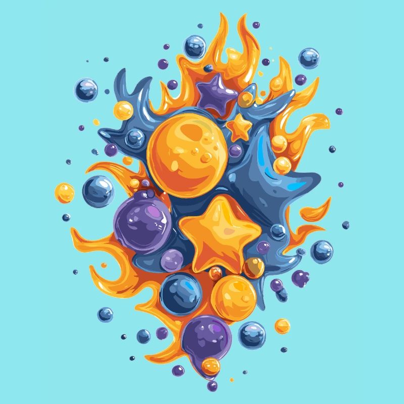 Explosion de couleur du feu de comète