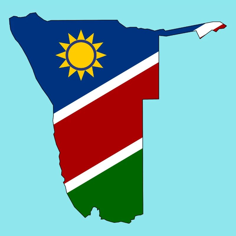 Namibia flag map