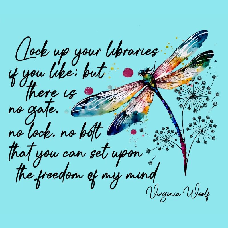 Conception de la citation de la liberté de Virginia Woolf