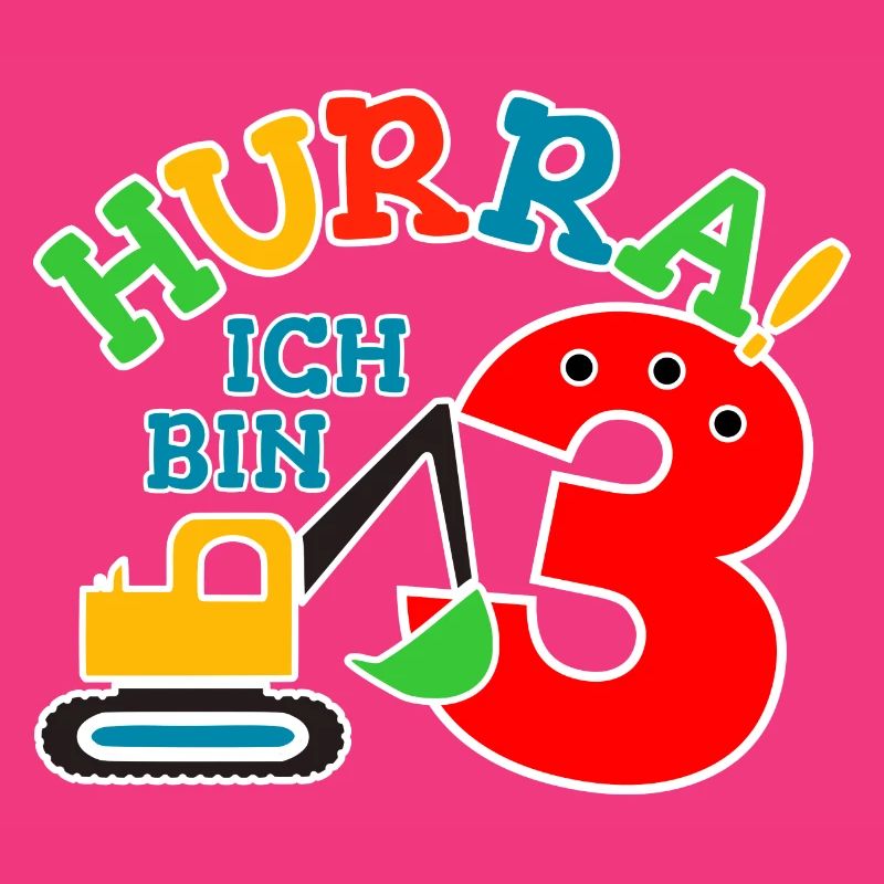 3. Geburstag Bagger