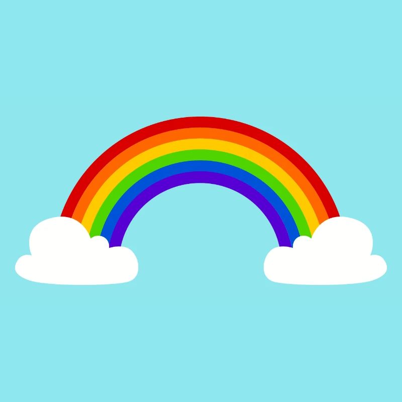 Regenbogen mit Wolken