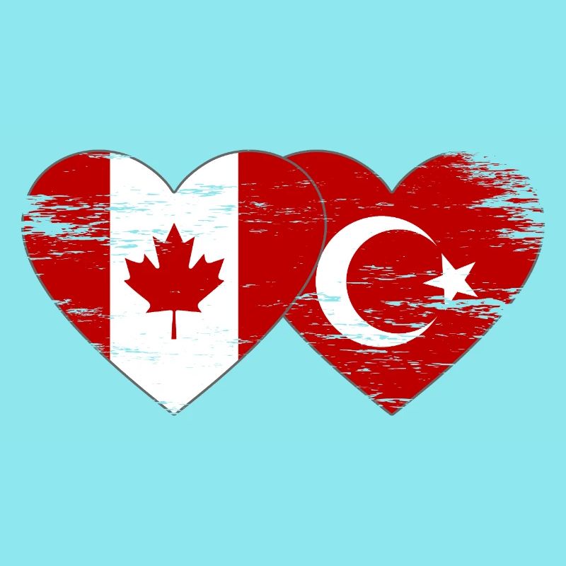 Canada Dinde Drapeau Coeur Utilisé
