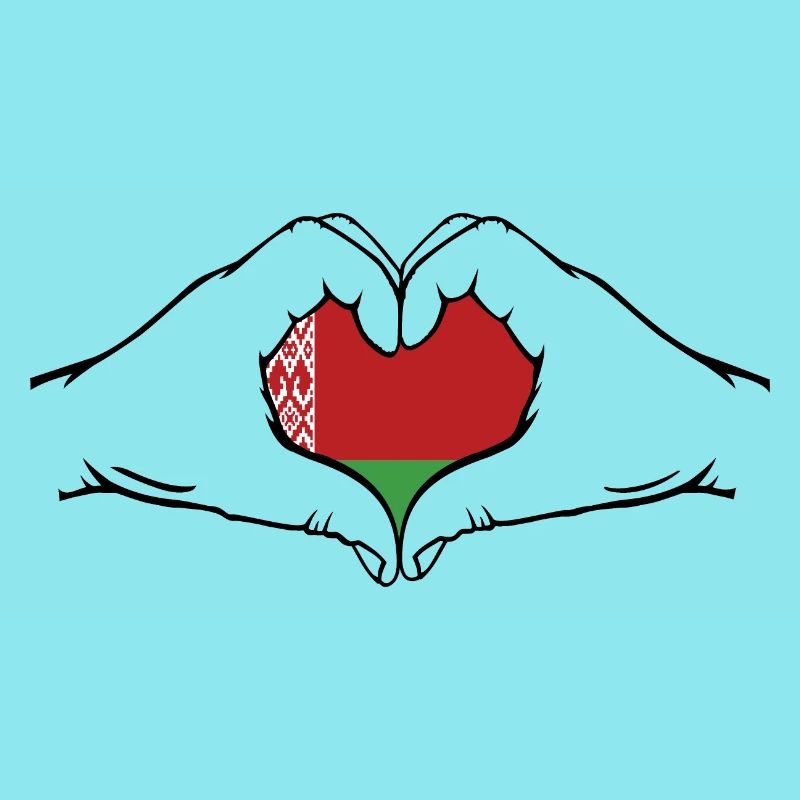 Belarus Flag Heart Shape
