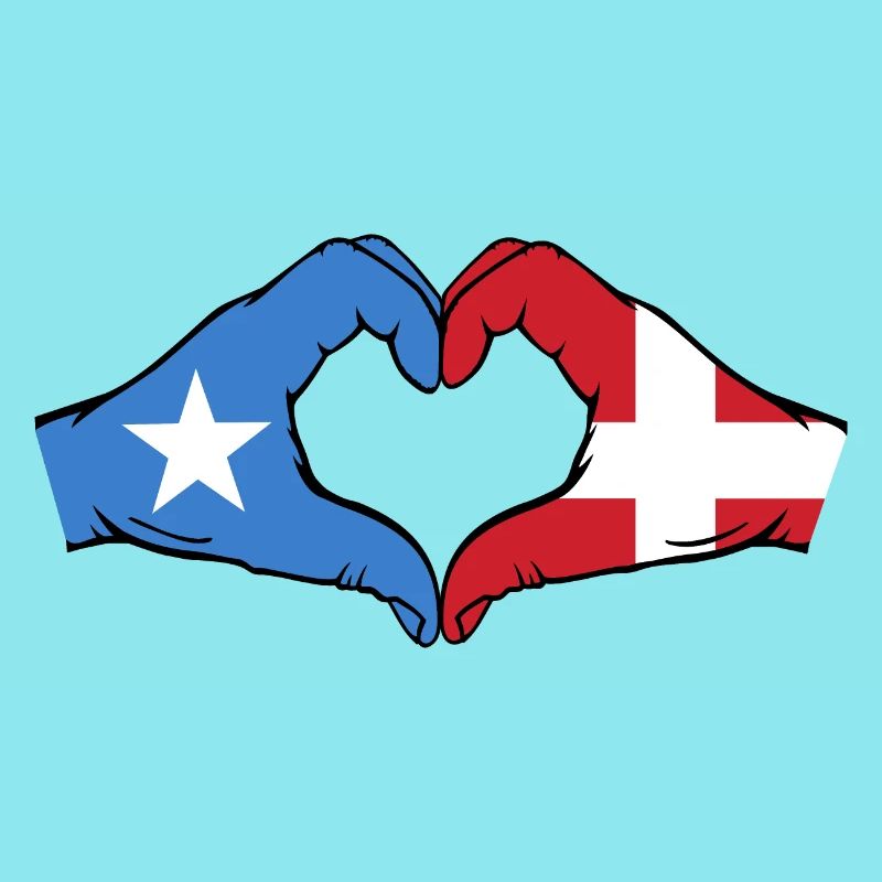 Somalie Danemark Drapeau Mains Coeur Forme