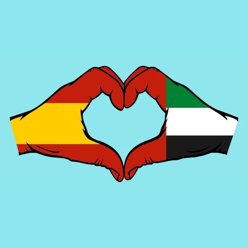 Spain United Arab Emirates Flag