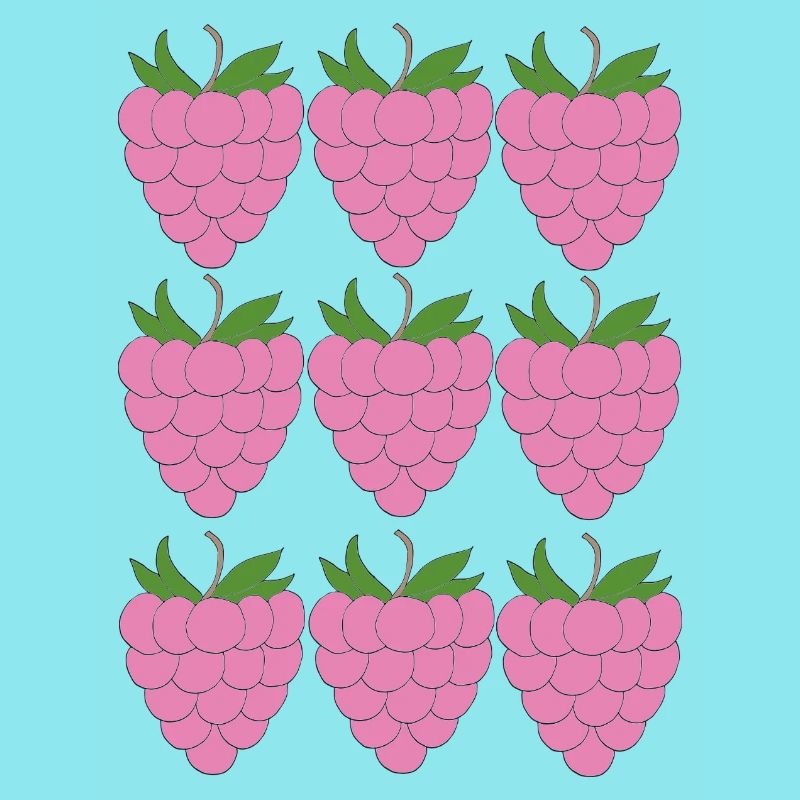 Raspberry Grid Pattern