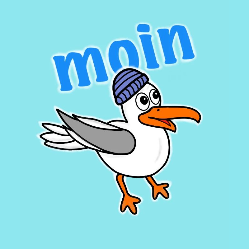 Möwe sagt moin