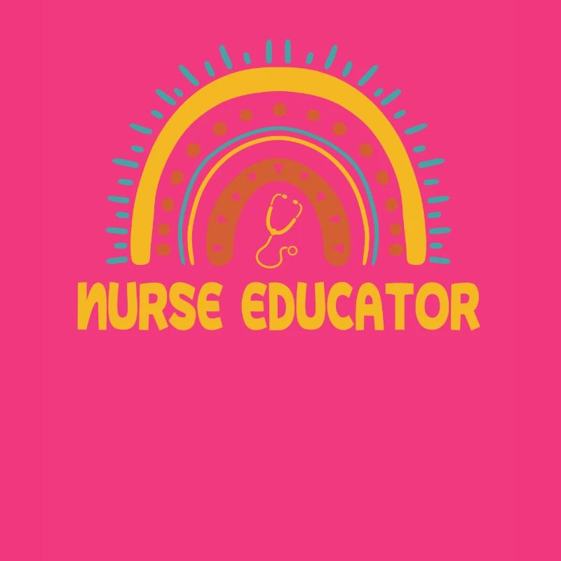 Nurse Instructor Boho Rainbow