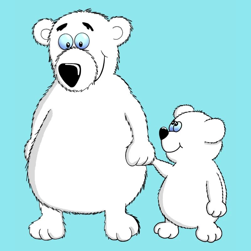 Drolliger Baby Bär mit Papa oder Mama