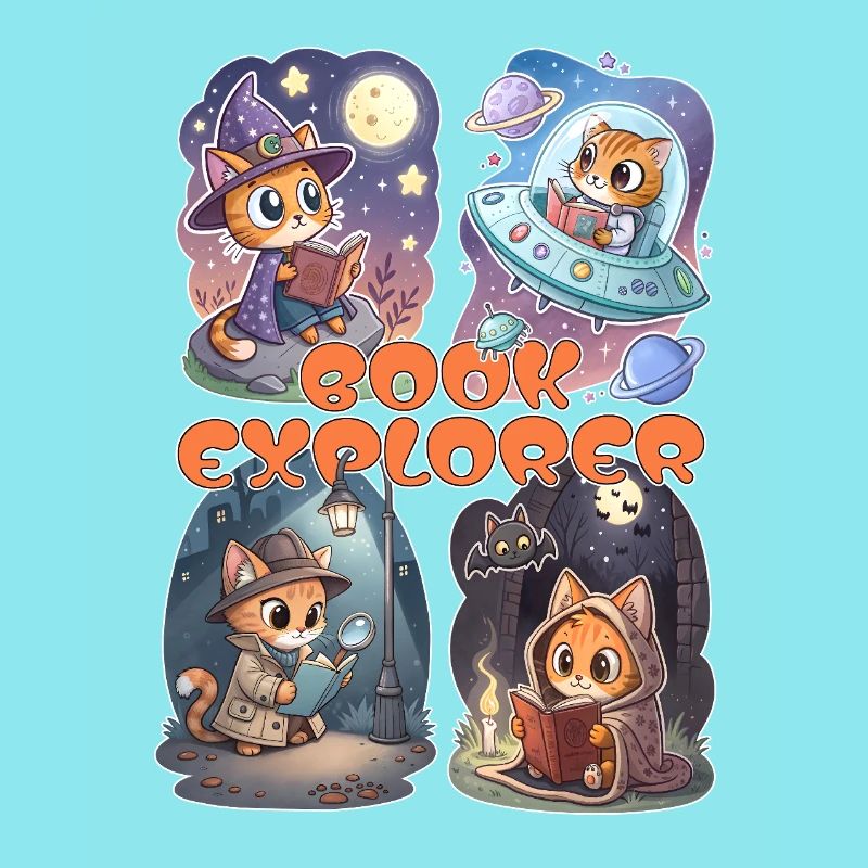 Book Explorer - Aventure de lecture de chat mignon