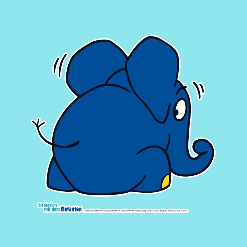 The elephant is hiding