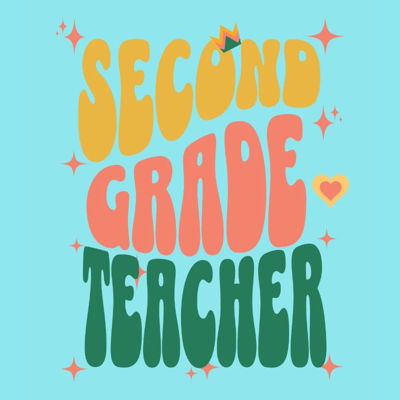Second Grade Teacher Retro