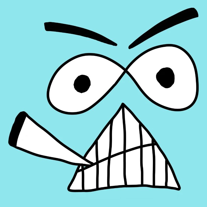 Cool Grumpy Face noir - Weska Face Collection