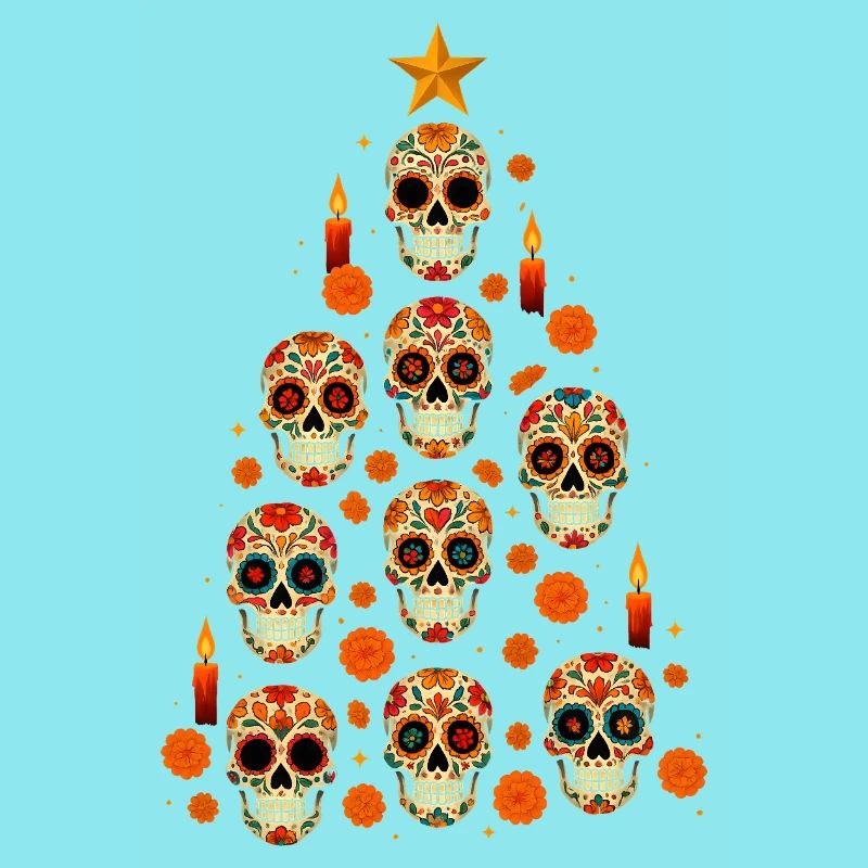 Sugar Skull Christmas Tree Design